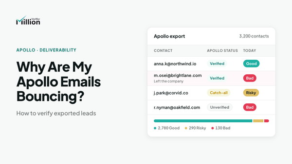 Why Are My Apollo Emails Bouncing? How to Verify Exported Leads